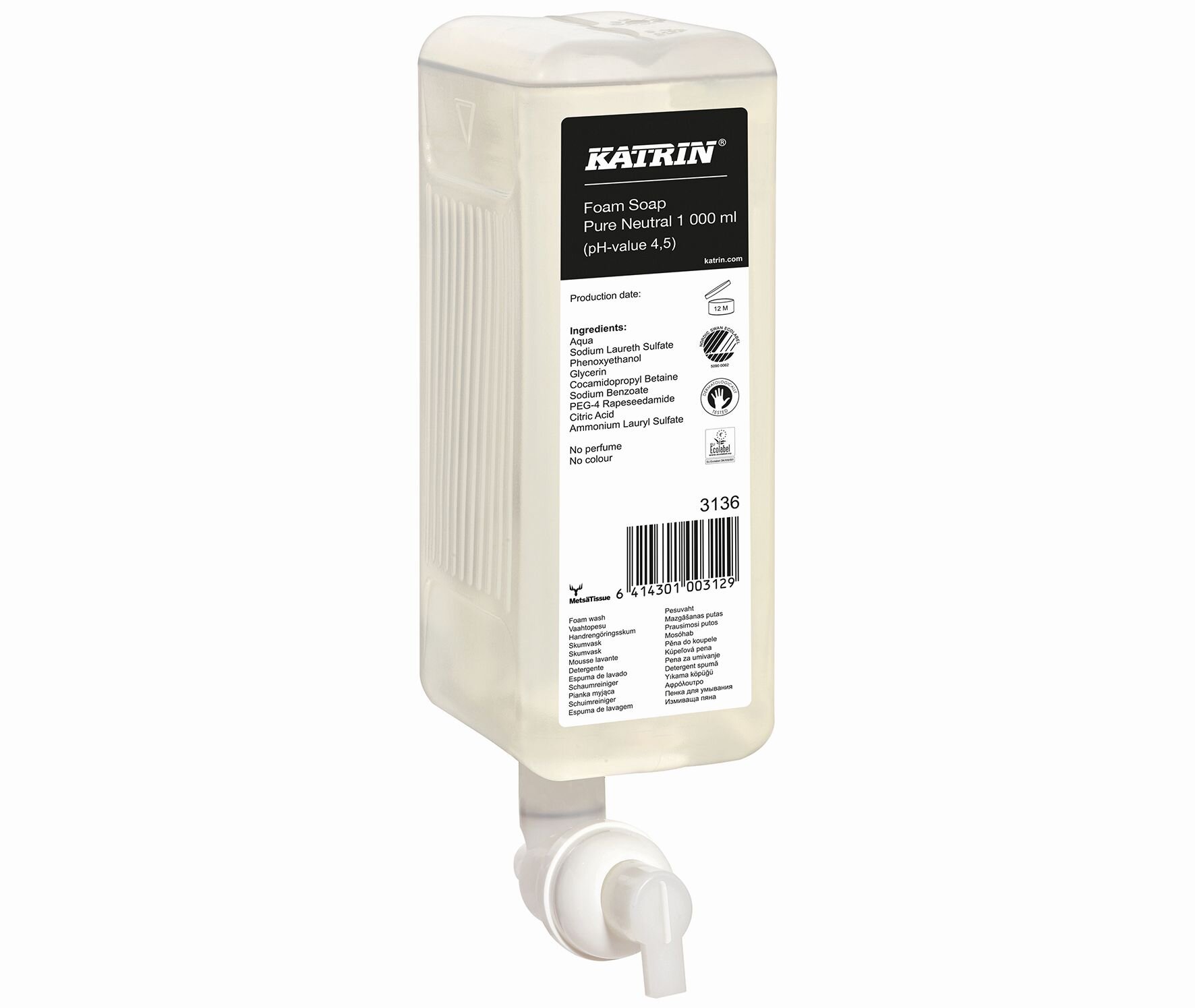 Katrin Lave-mains mousse Clean, 6x1000ml
