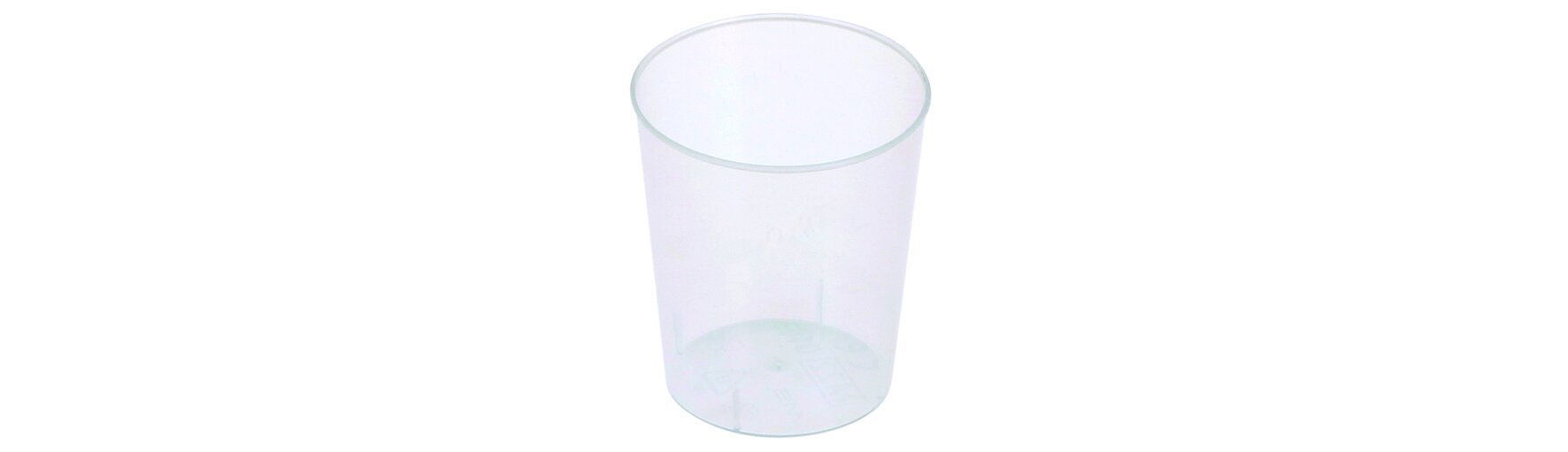 Gobelet shot PP 2.5cl Ø37x40mm, étalonné 2cl
