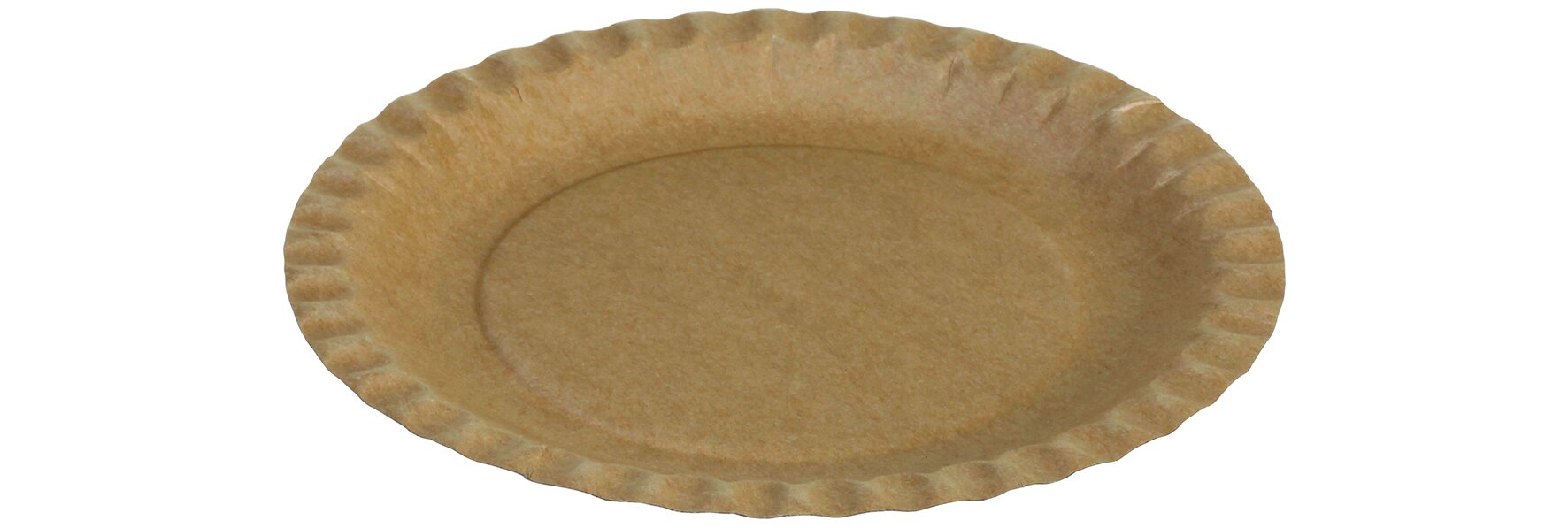 Assiette en carton kraft brun naturesse, rond, Ø180mm