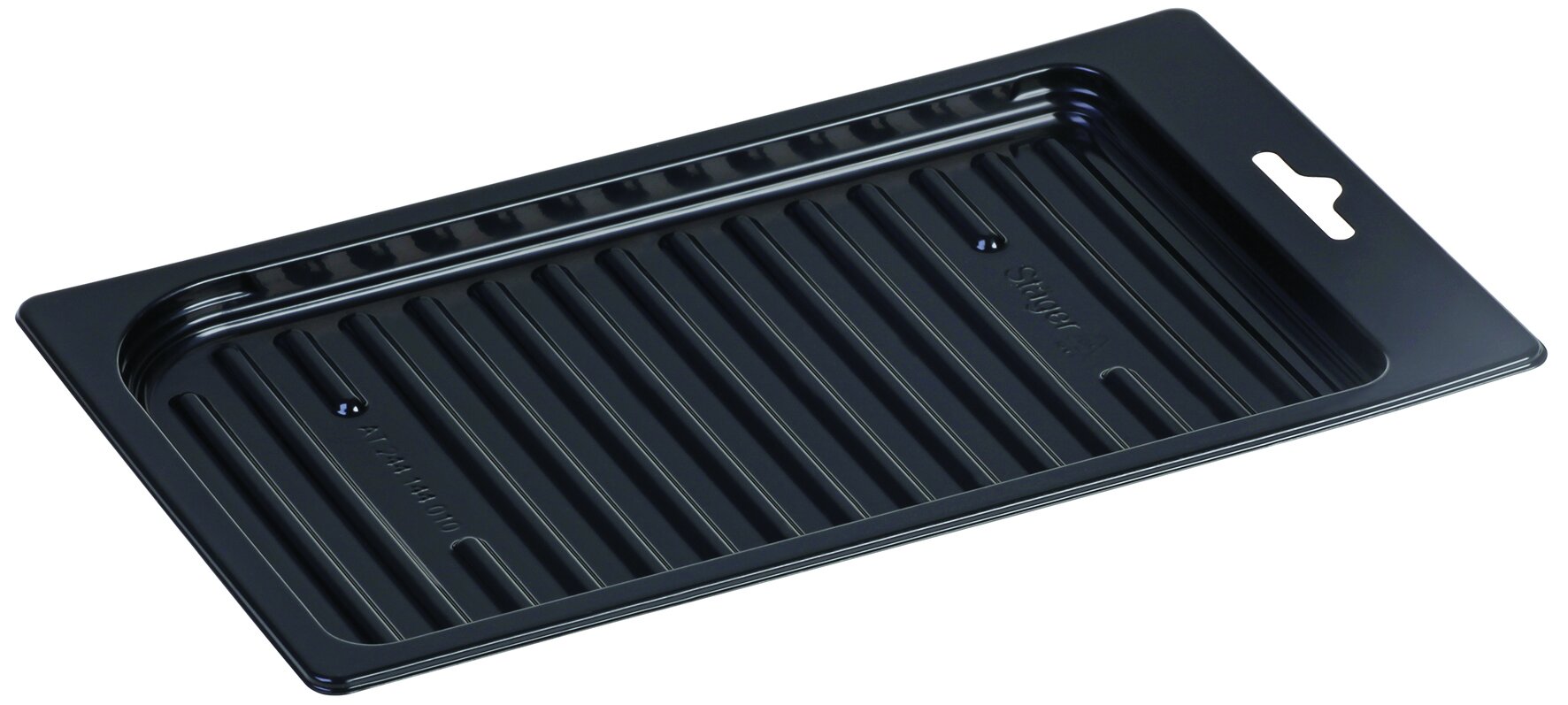 Stäger barquette rPET 300ml noir 144x244x10mm
