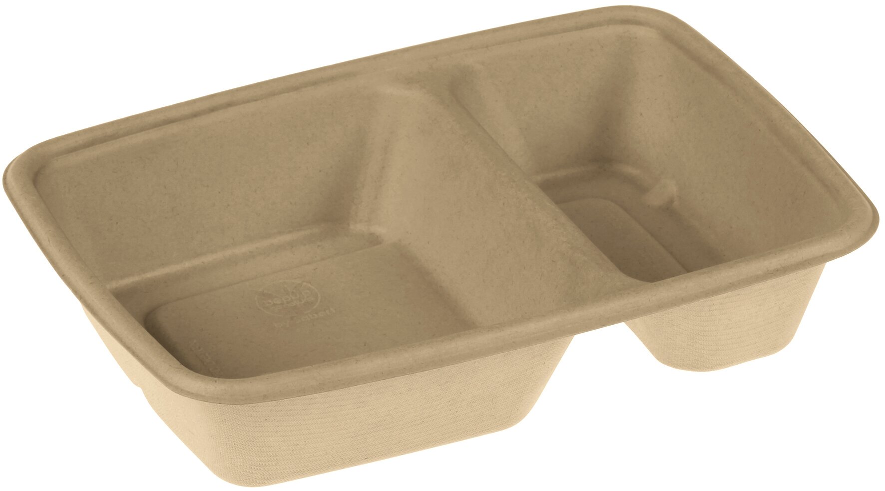 Bol canne à sucre, 550/250ml nature, double, 230x160x50mm