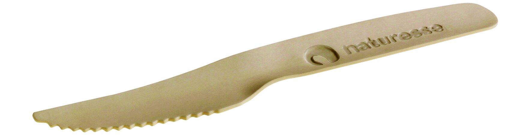 Couteau papier 165mm brun, estampillage naturesse