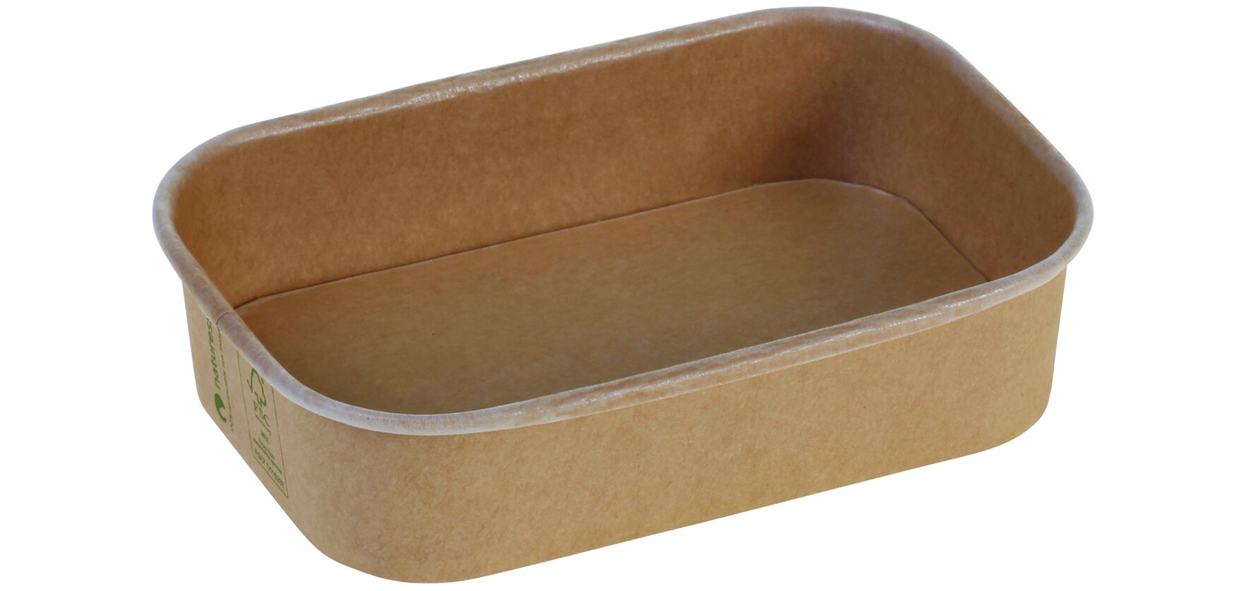 Barquette Kraft/PLA, 500ml 173x120x40mm