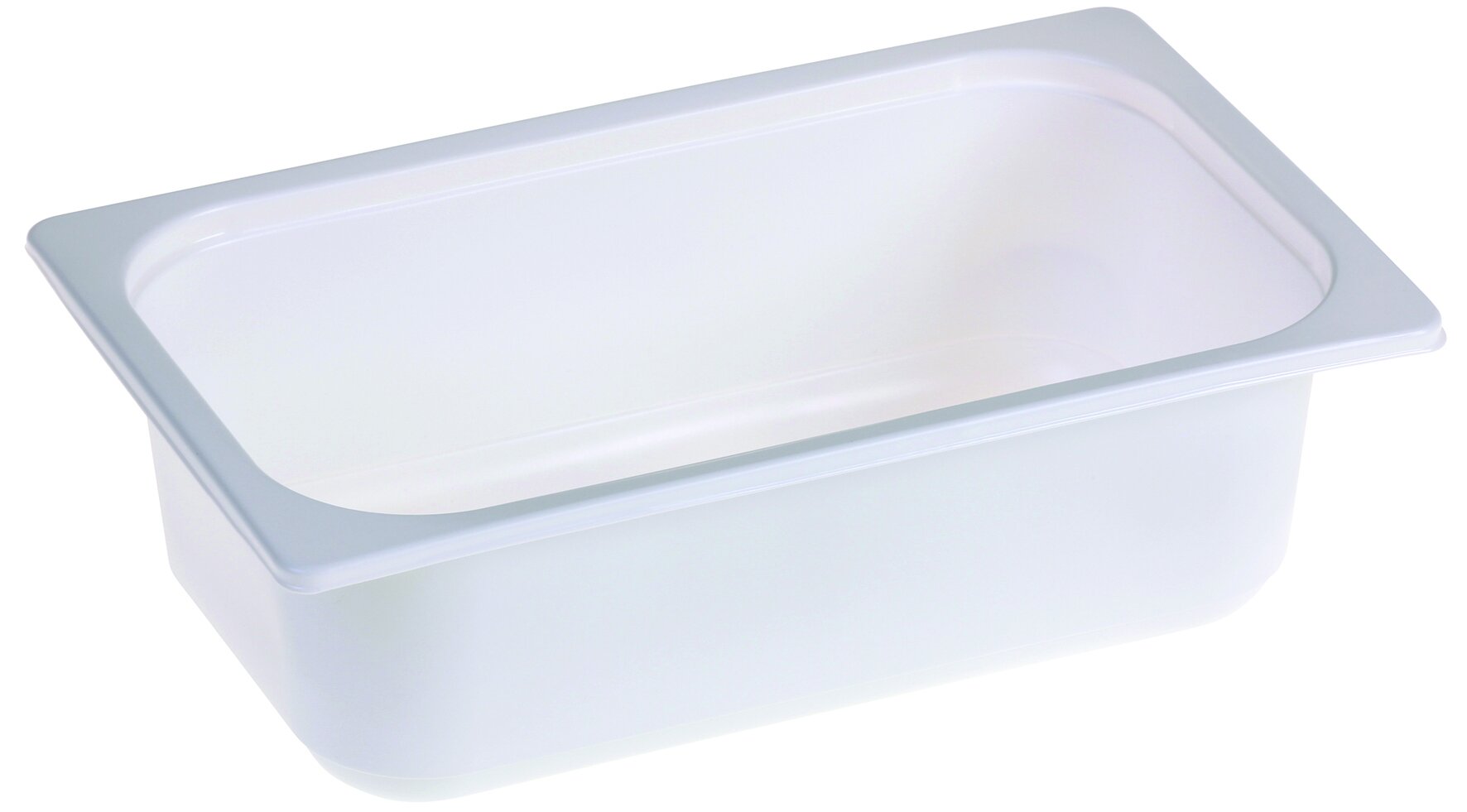 Barquette PP GN1/4 3320ml blanc 265x162x80mm