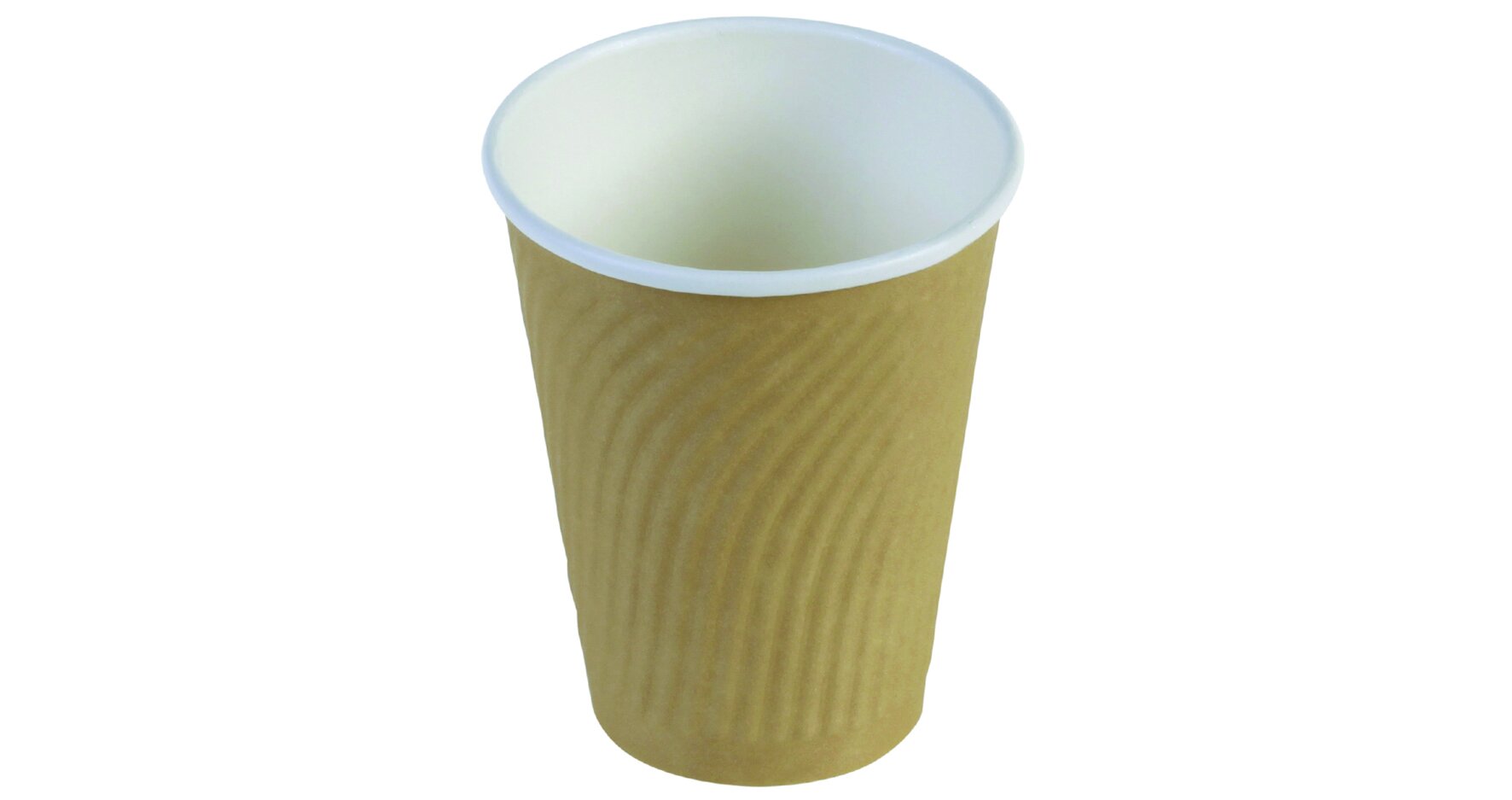 Gobelet à café en carton 2 dl isolant, gaufré, brun