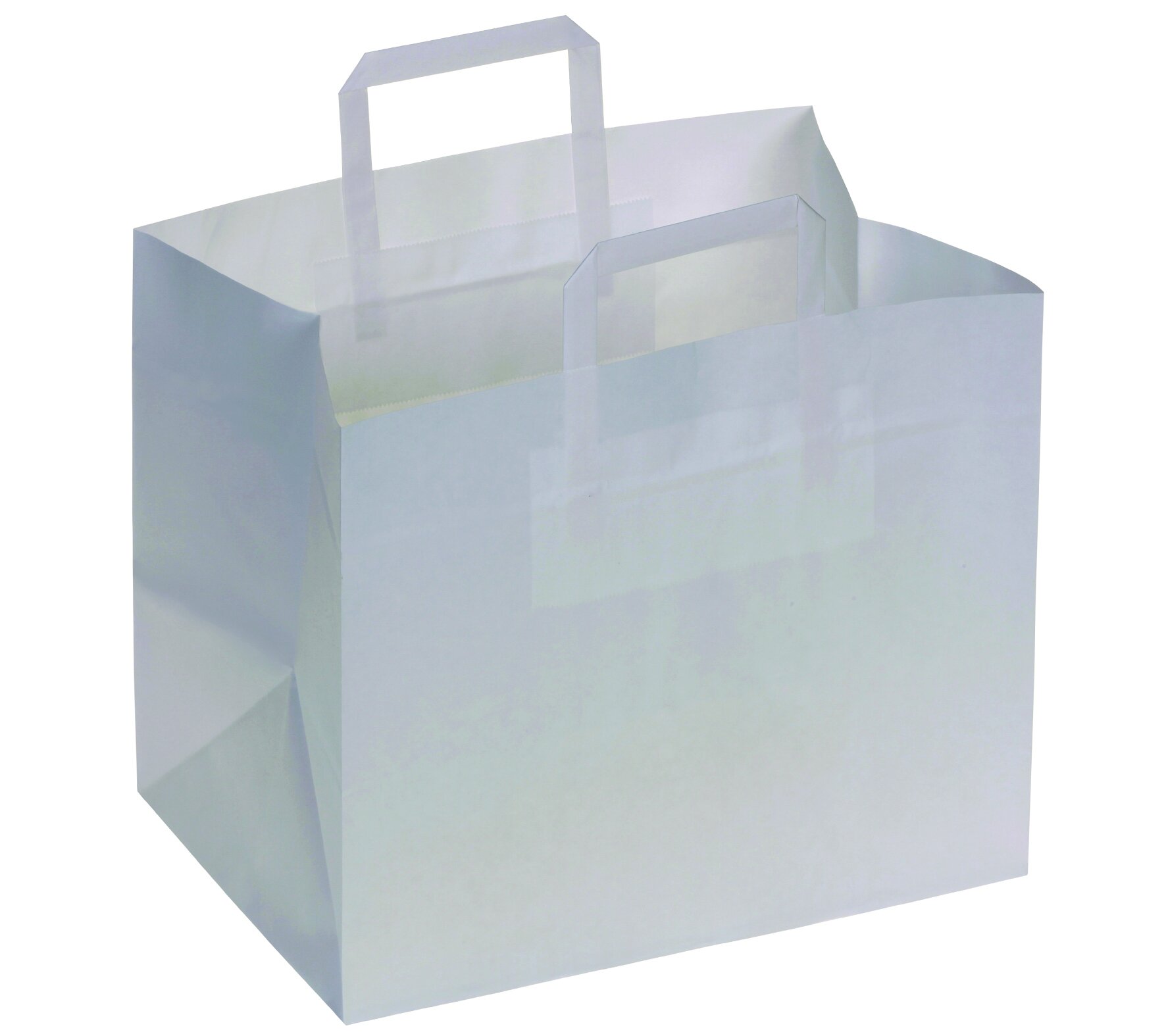 Sac en papier blanc 90g/m², 32x27+21cm