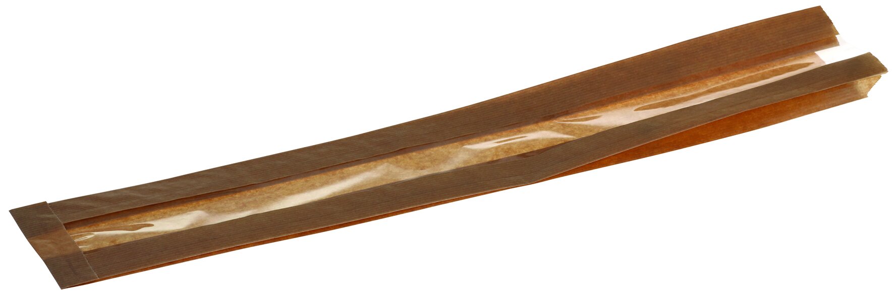 Sachet pour baguette avec fenêtre  papier kraft 95+65x570mm, 40g/m2
