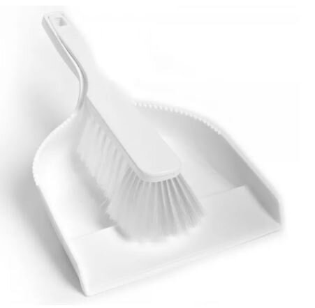 Set de brosse et ramassoir blanc