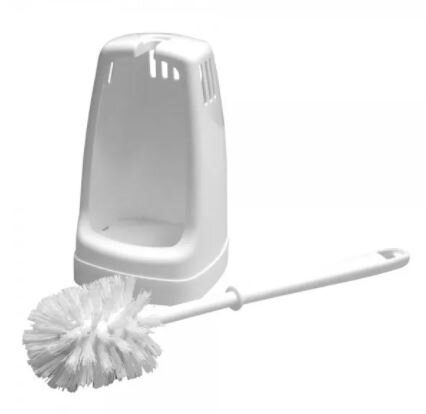Garniture de WC blanc brosse et récipient
