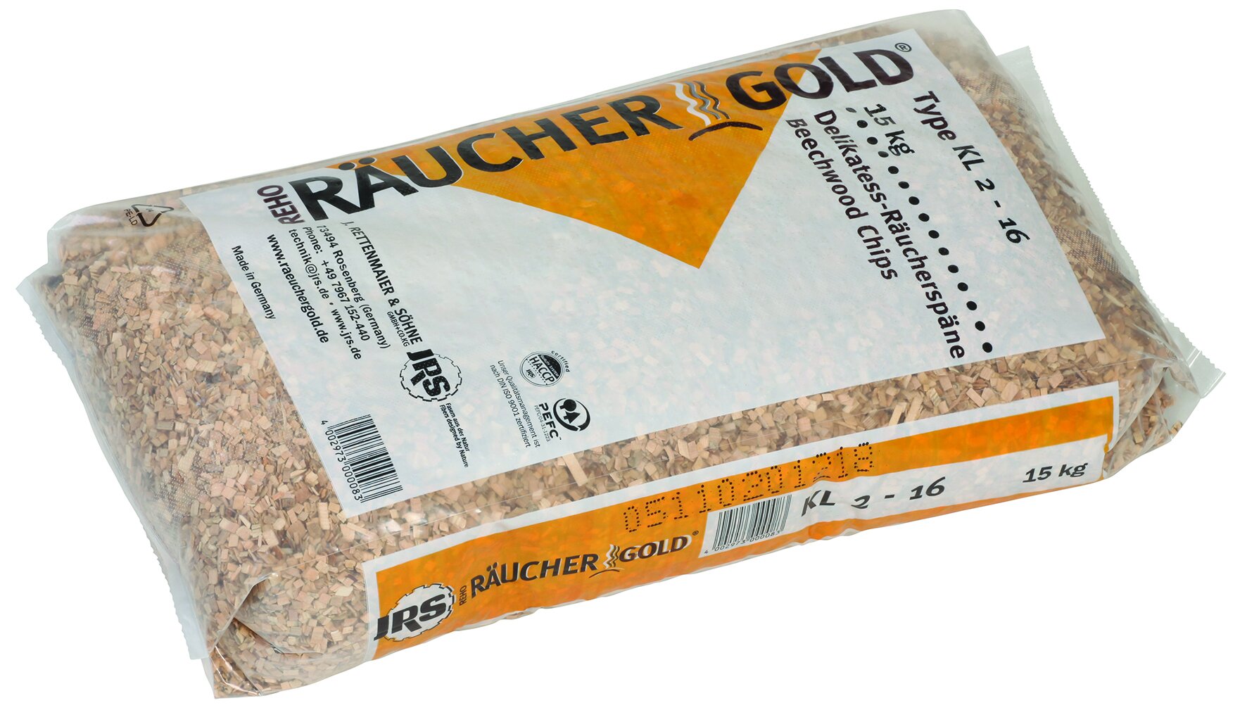 Sciure à fumage 2/16 sac à 15kg