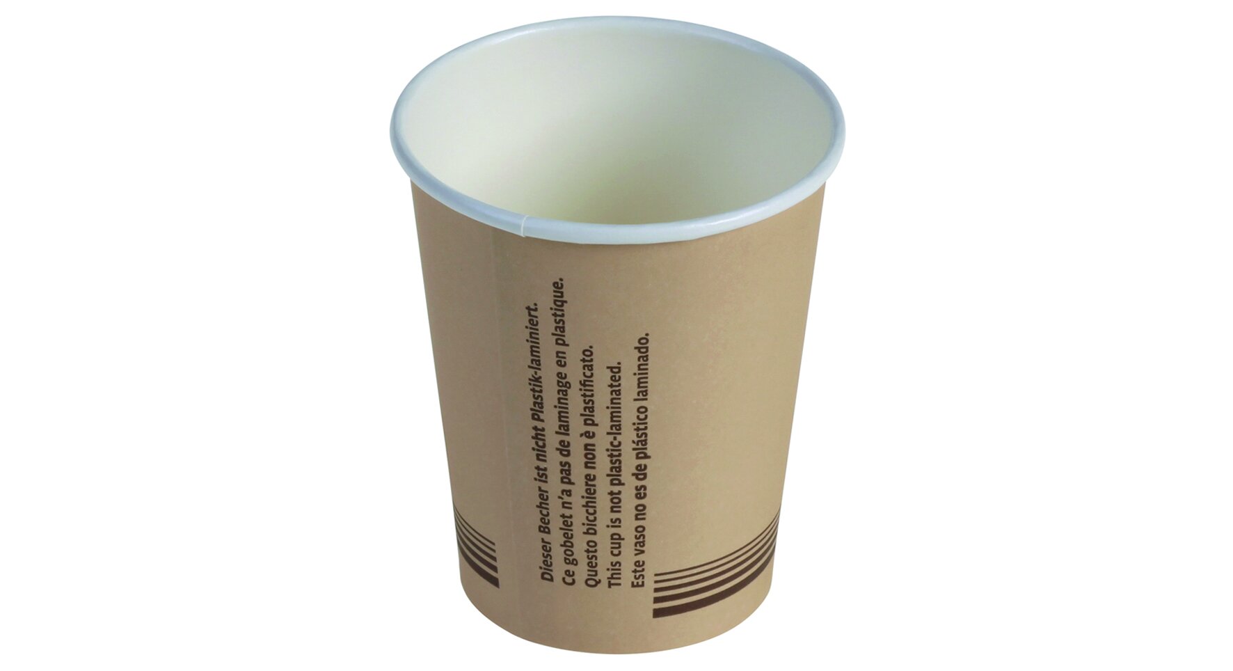 Gobelet à café 2dl, brun Ø80mm, pas de laminage en plastique