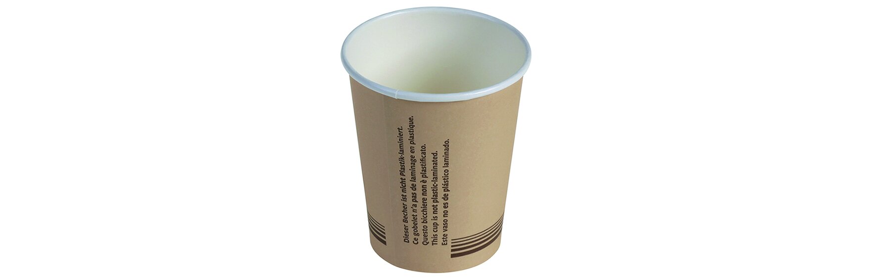 Gobelet à café 0.7dl, brun Ø56mm, pas de laminage en plastique