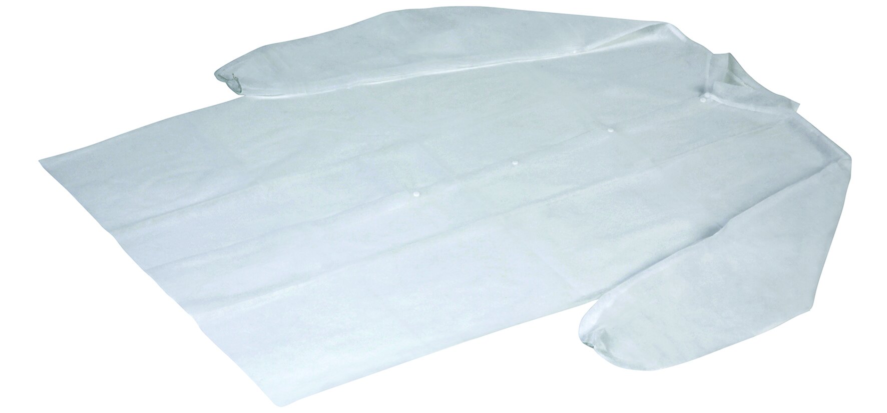Manteau de visiteur, non-tissé, XL blanc, avec boutons pression