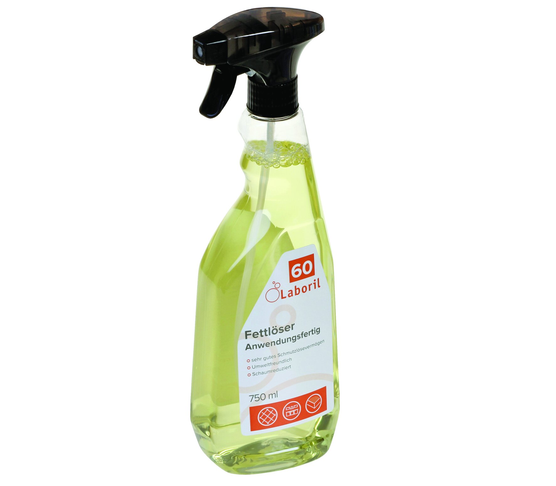 Dégraissant, prêt à l'emploi Odeur de citron, pH 10.5, 6x750ml