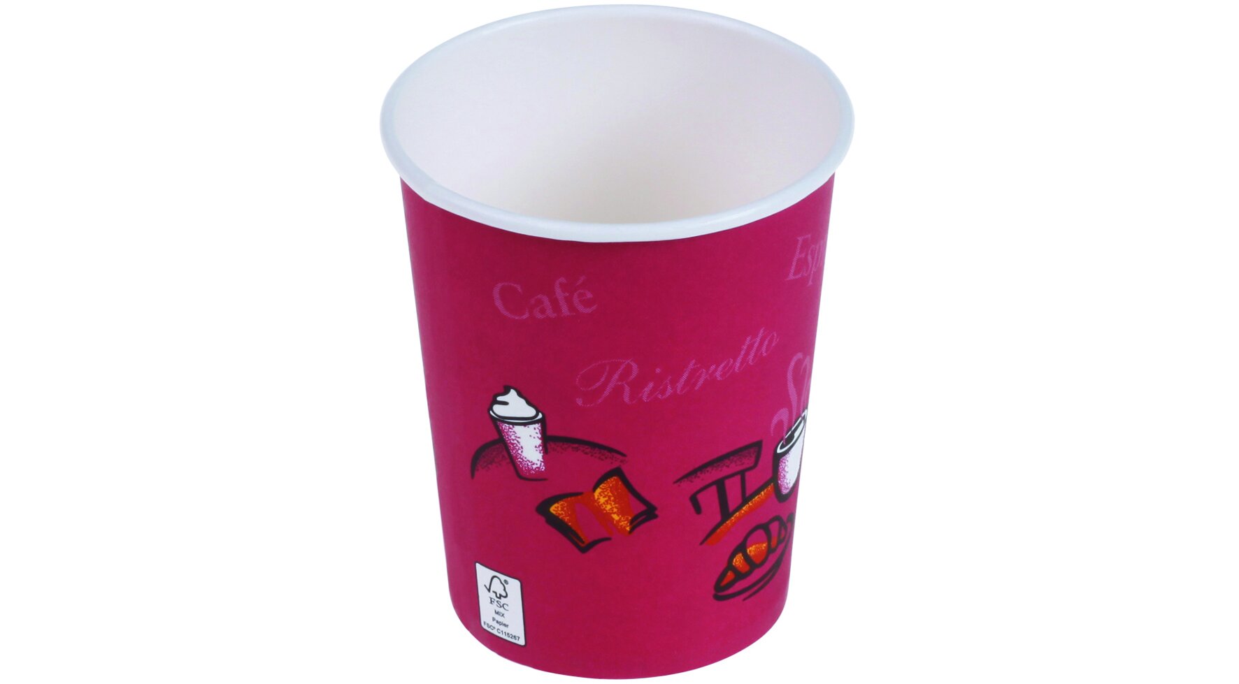 Gobelet en carton 2,5 dl bordeaux