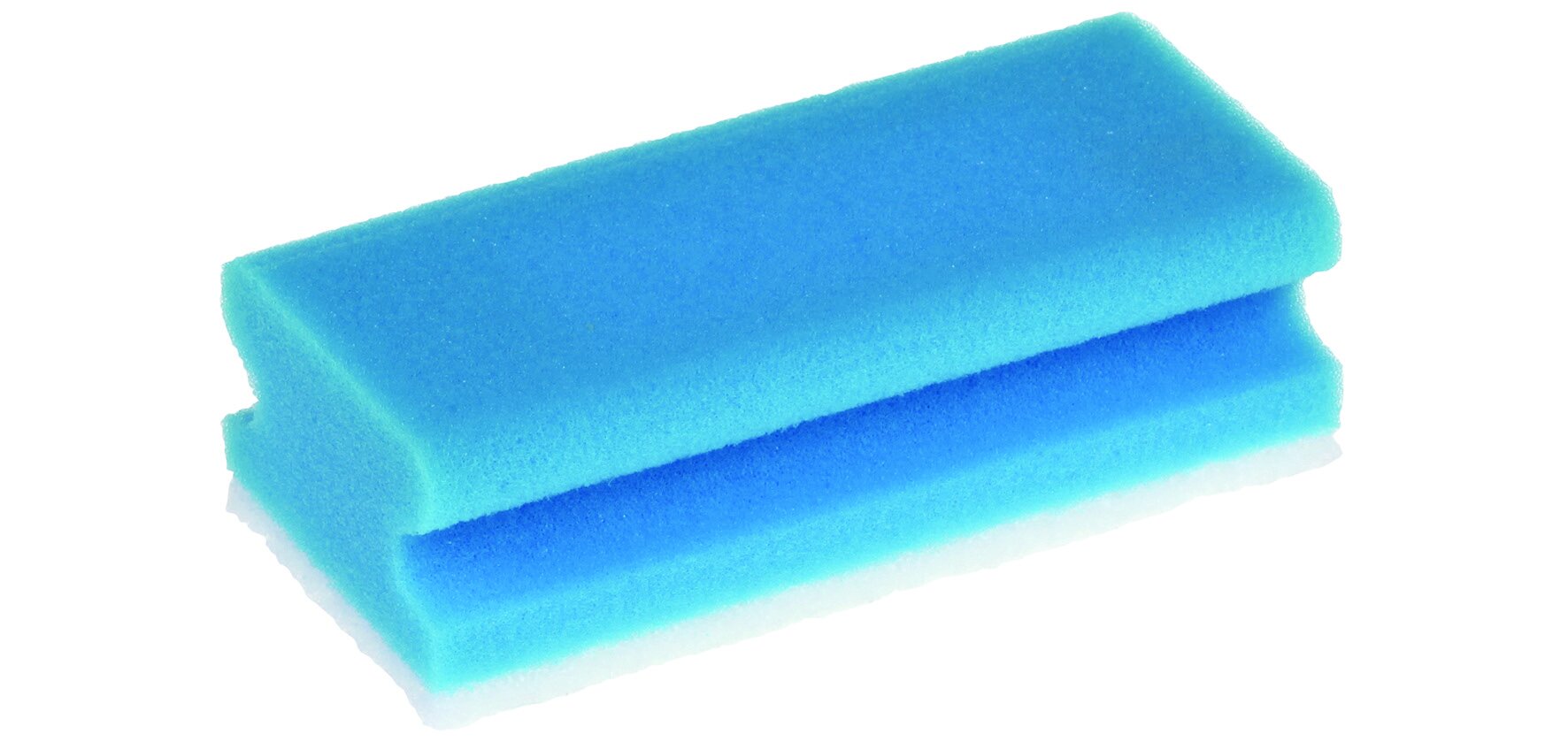 Éponge de nettoyage bleu/blanche non abrasive, 15x7x4.3cm