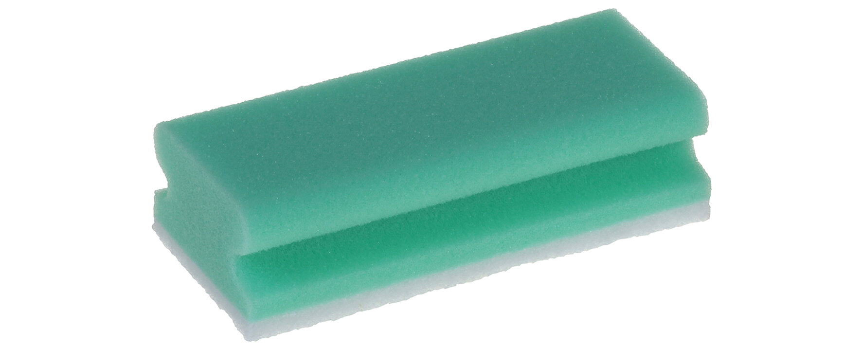 Éponge de nettoyage verte/blanche non abrasive, 15x7x4.3cm