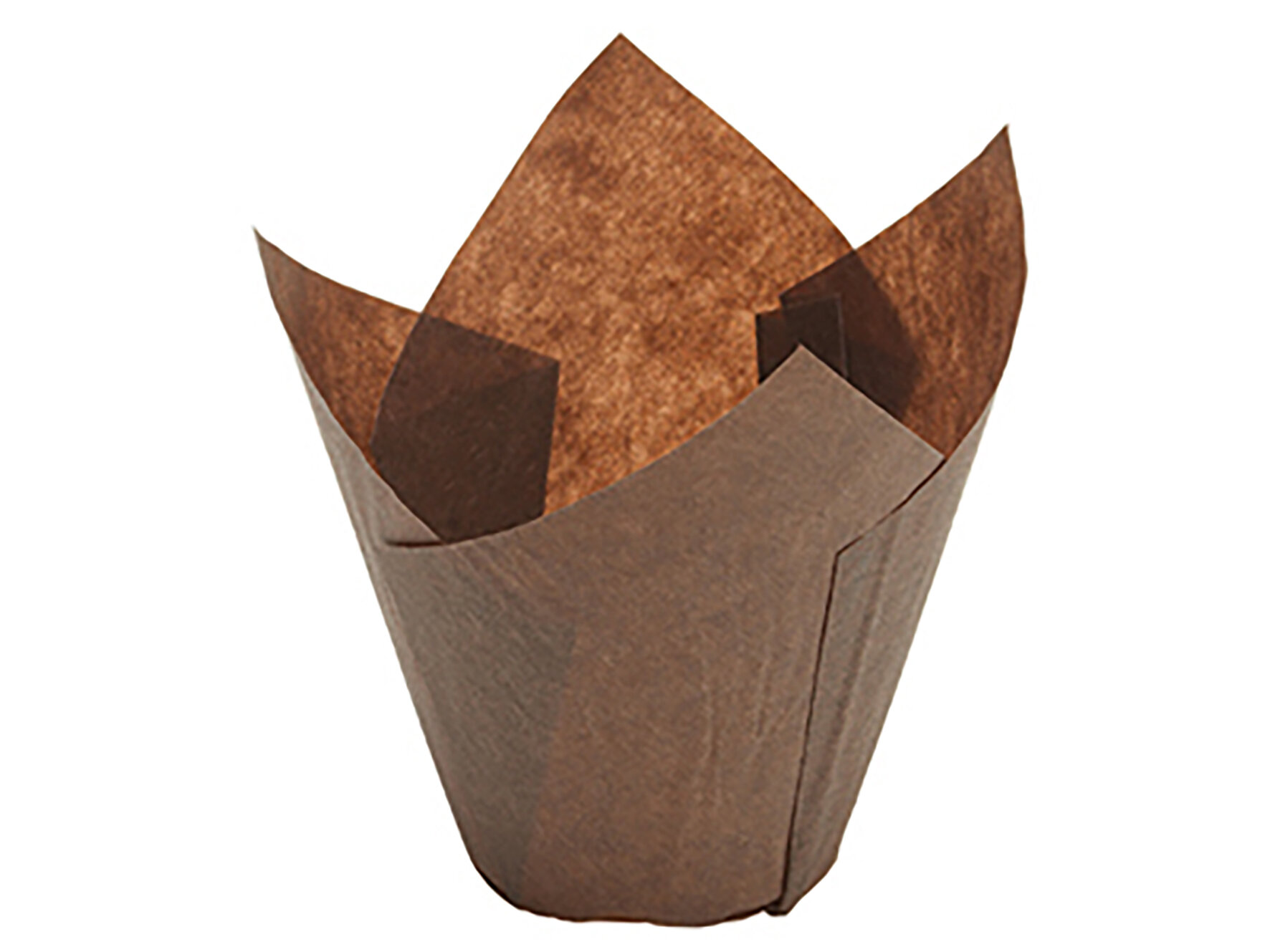 Ramequins Tulipe pour muffins brun Ø50x87mm