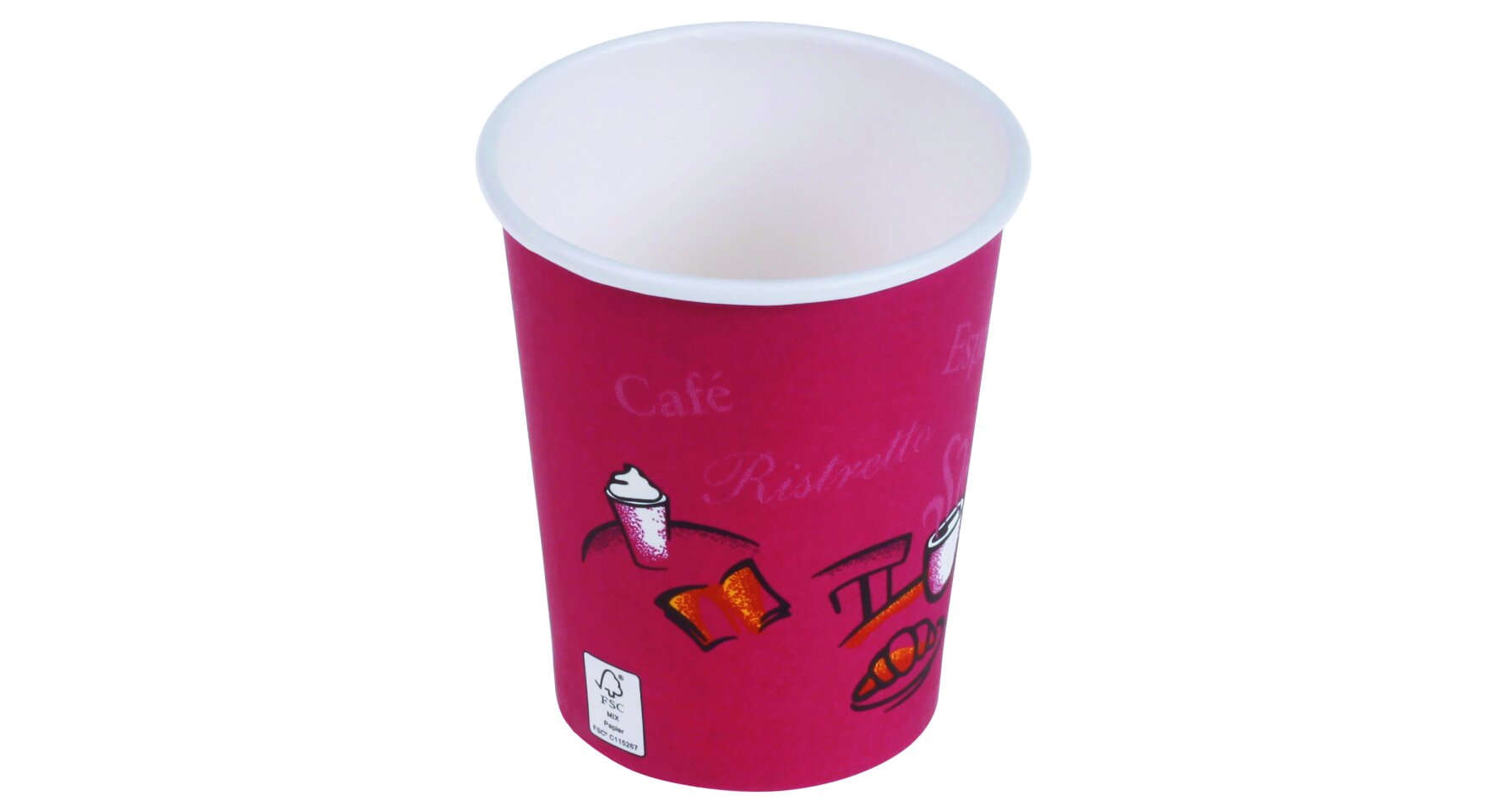 Gobelet à café en carton 3 dl bordeaux