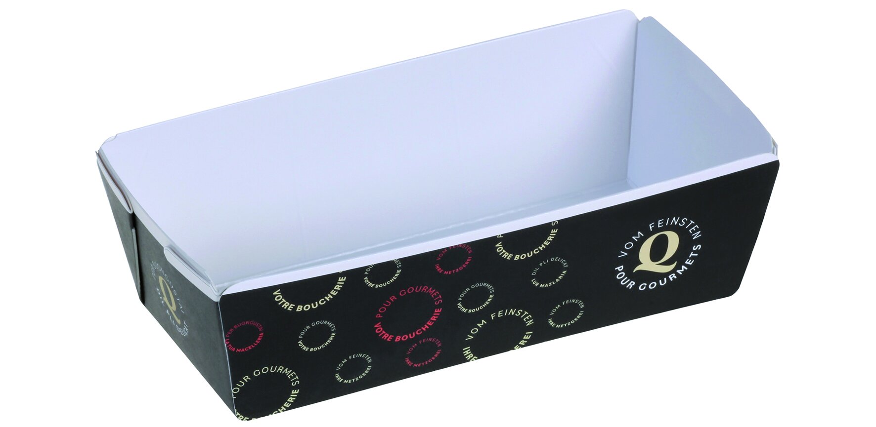 Barquette bac-chaleur boucher Exclusiv 750g, 160x70x55mm