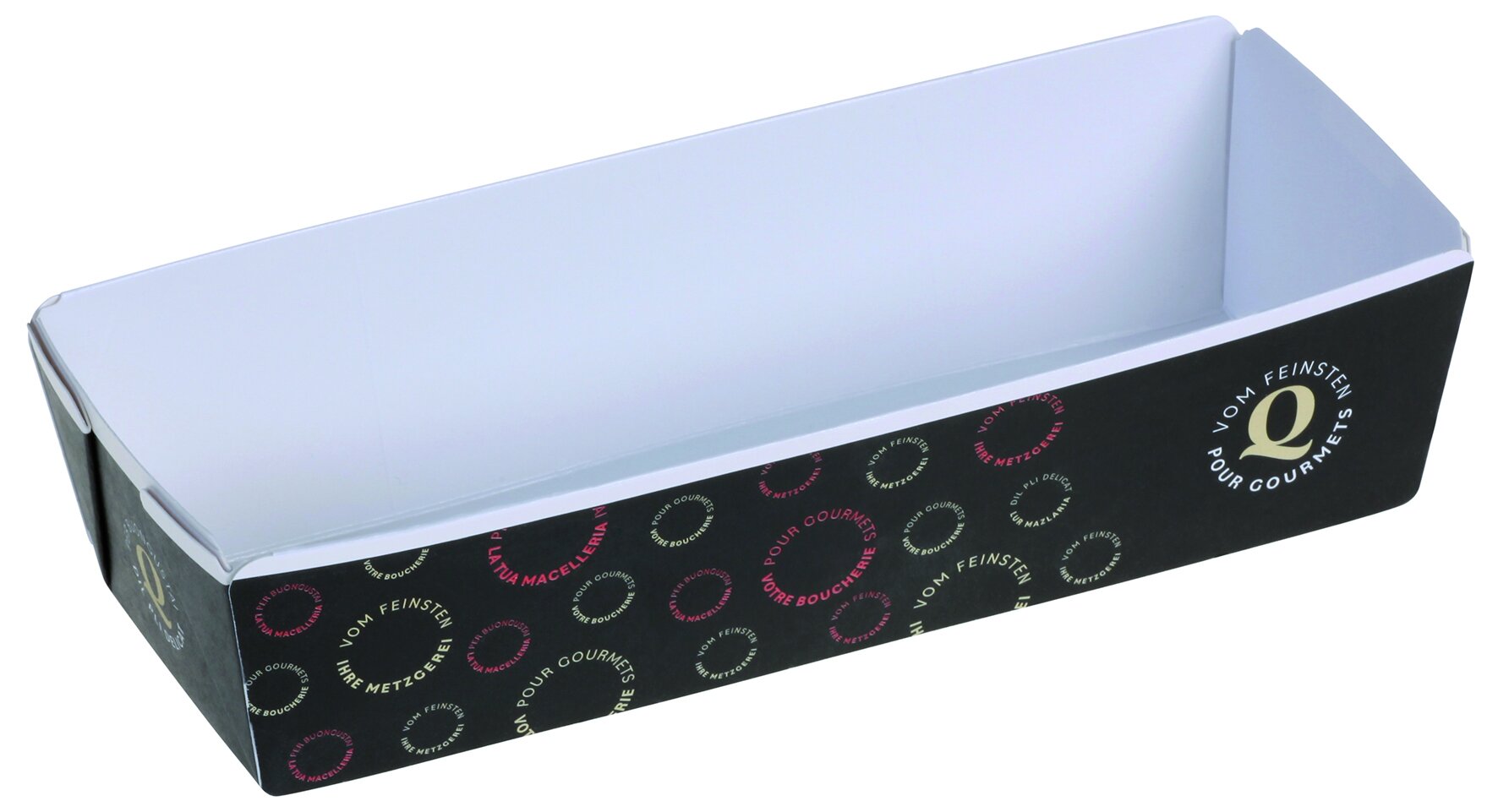 Barquette bac-chaleur boucher Exclusiv 1000g, 215x70x55mm