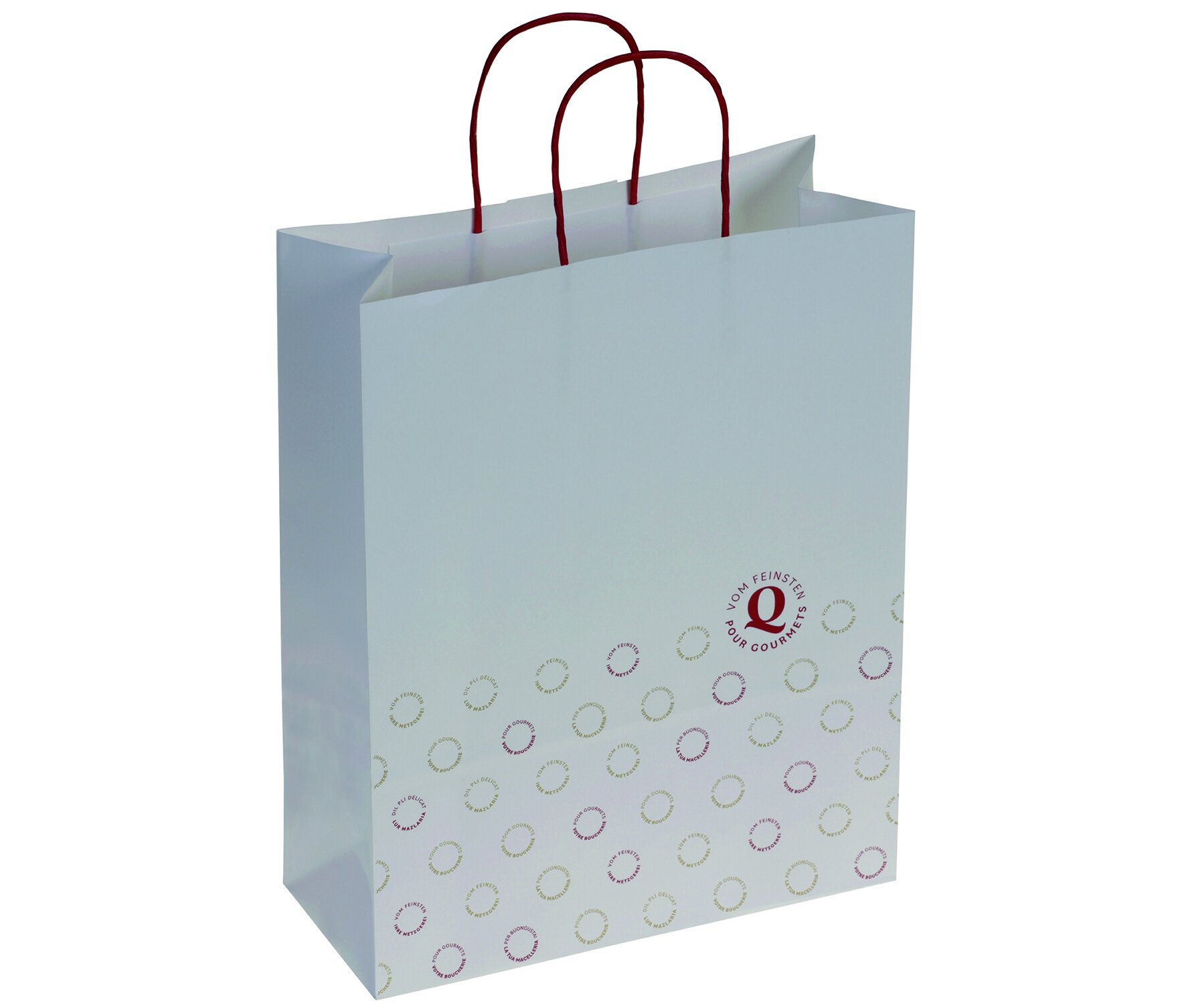 Sac en papier 26x11x35.5cm boucher Daily, 120g/m2