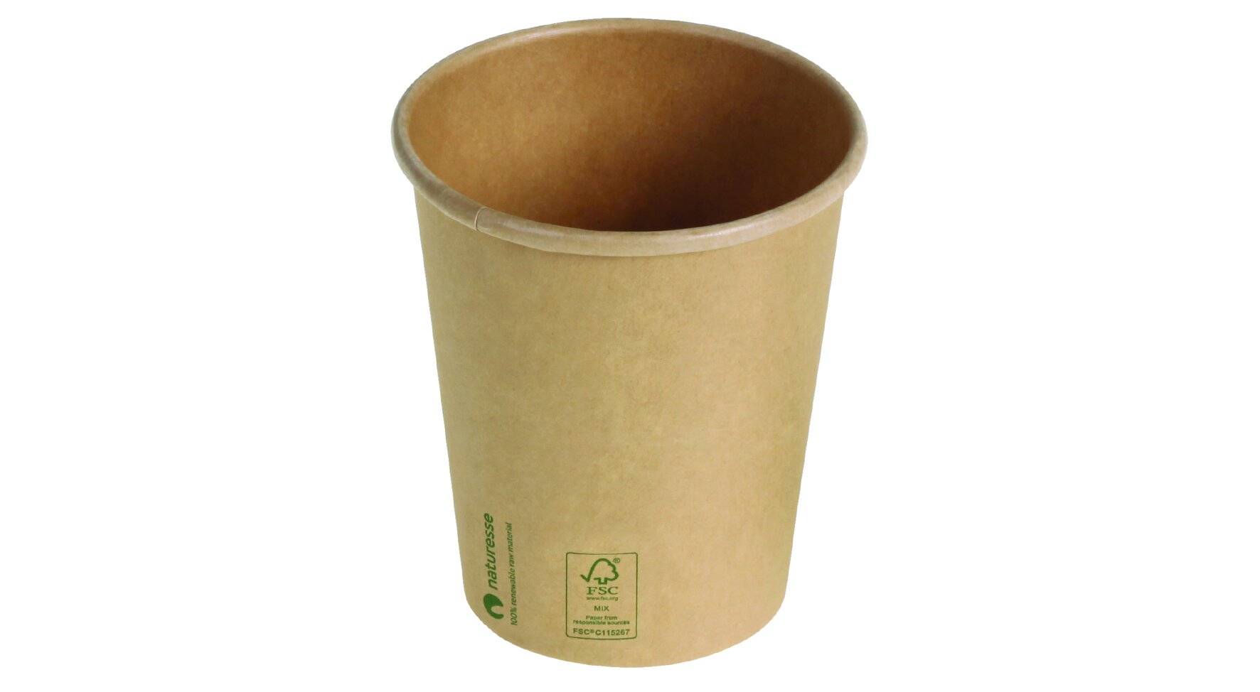 Gobelet kraft/PLA 1.8dl, brun Ø75mm