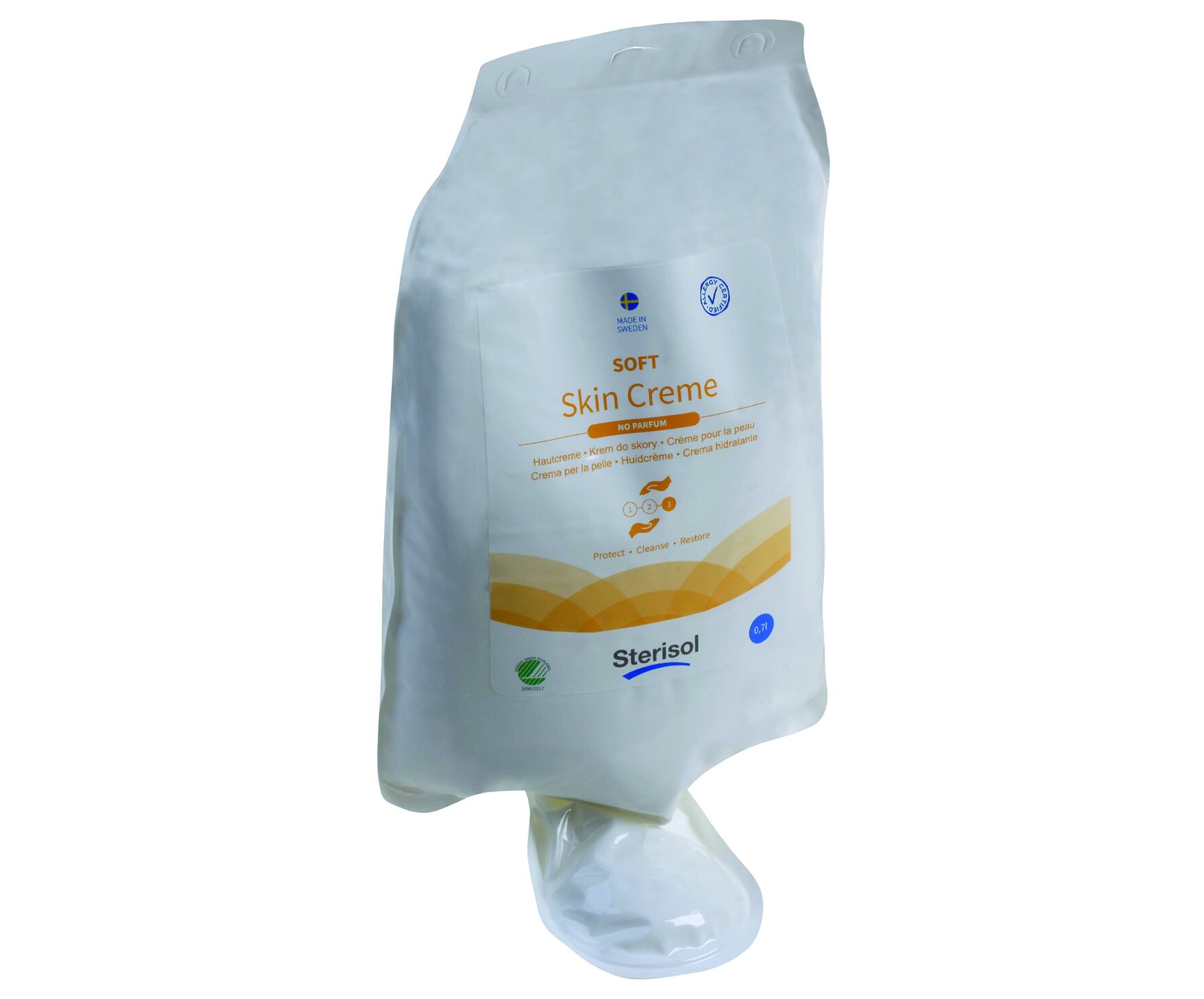 Crème pour la peau Sterisol Soft sans parfum,12x700ml