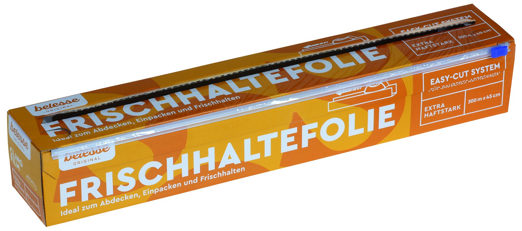 Box film aliment. avec EasyCut PVC, 8my, 45cm x 300m