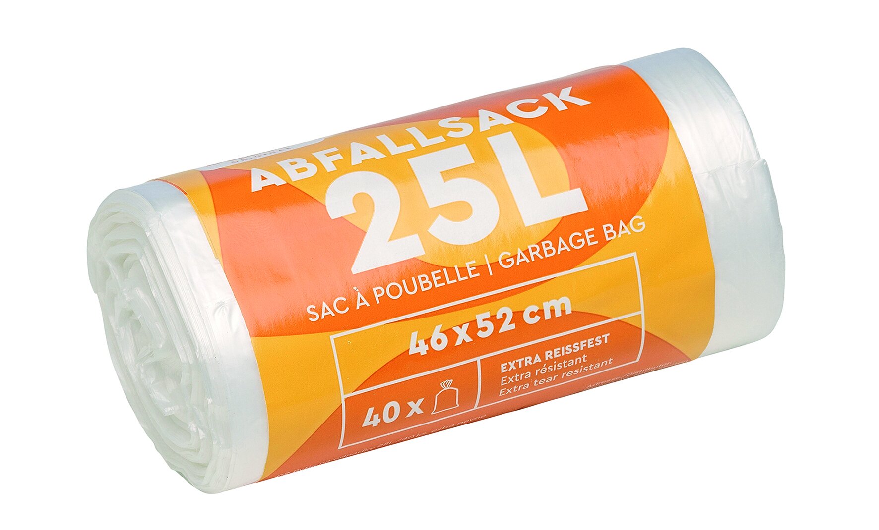 Sac à poubelle HDPE 25l transp. 9my, 30 Rl. à 40 Pce.