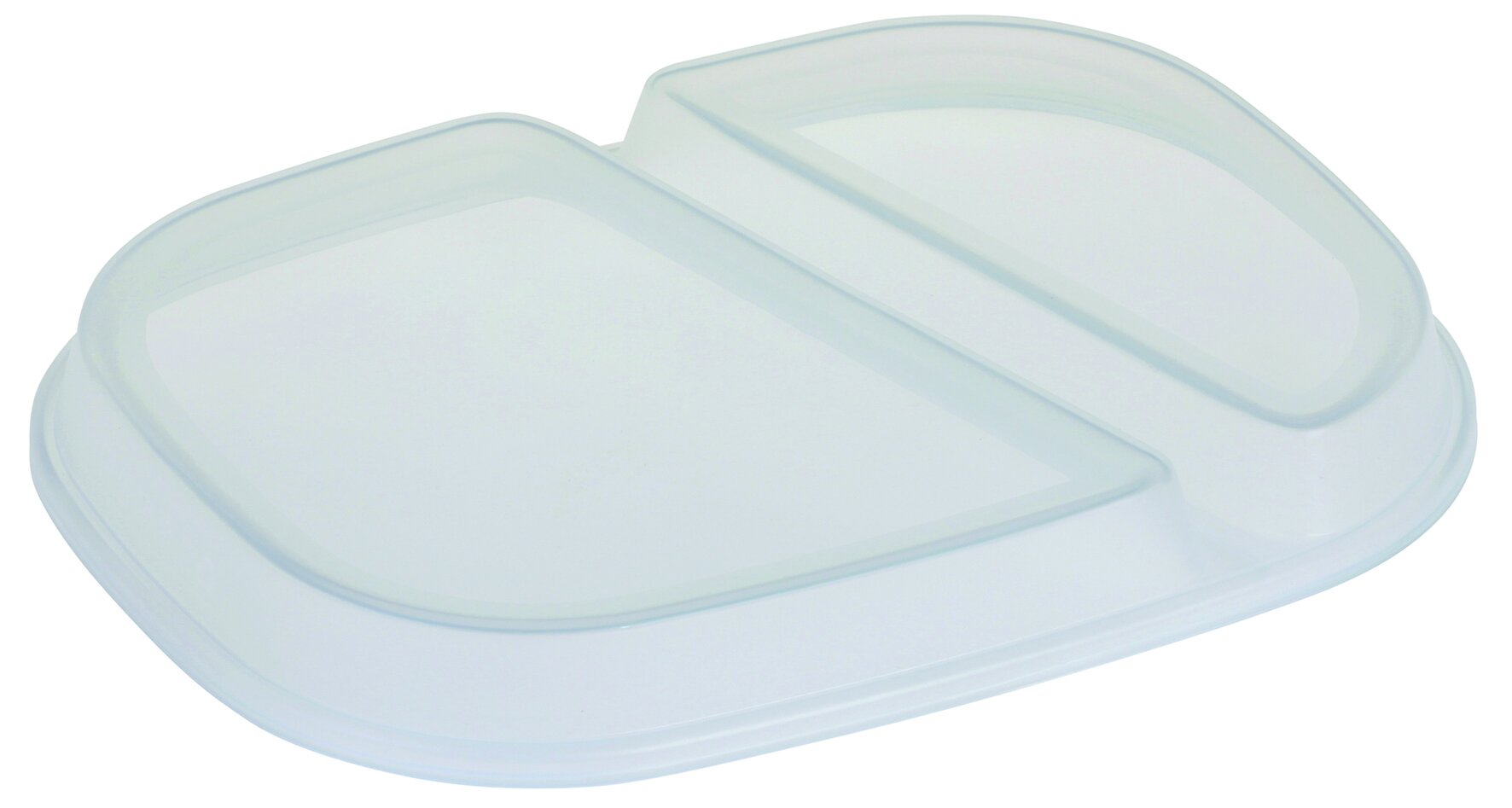 circ Couvercle PP transparent 184.5x239.5x26.3mm, 2 compartiments