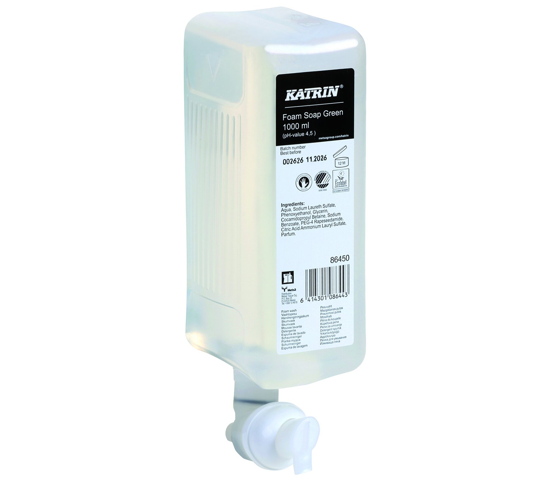 Katrin Lave-mains mousse Green, 6x1000ml