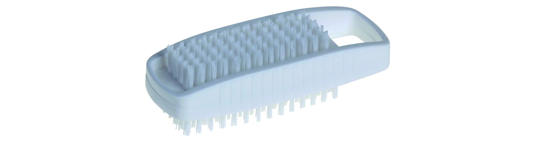 Brosse à ongles, blanche PP, 11cm