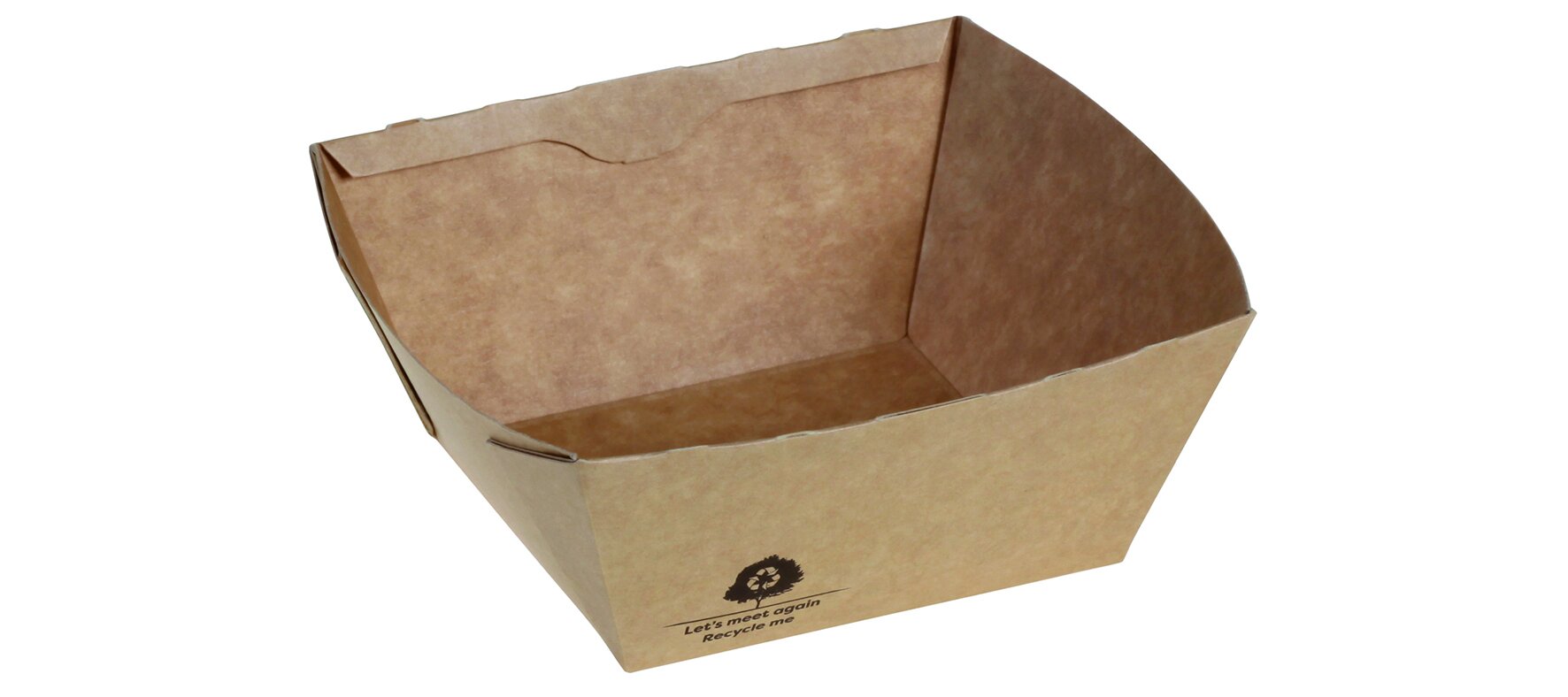 Tray Snap2Go Kraft/PE 500ml 120x150x60mm