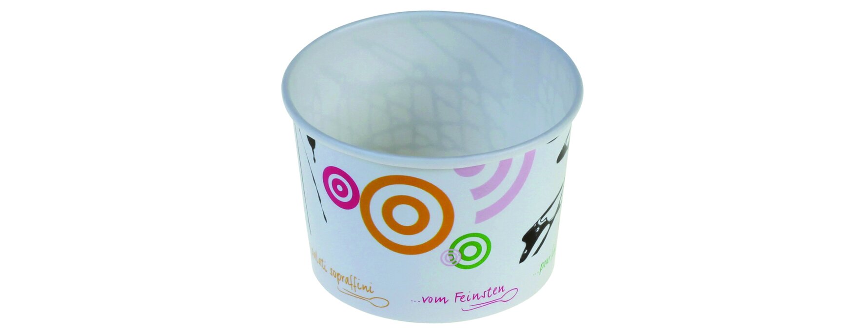 Gobelet à glace pour fins gourmets carton, 130ml, Ø76x50mm