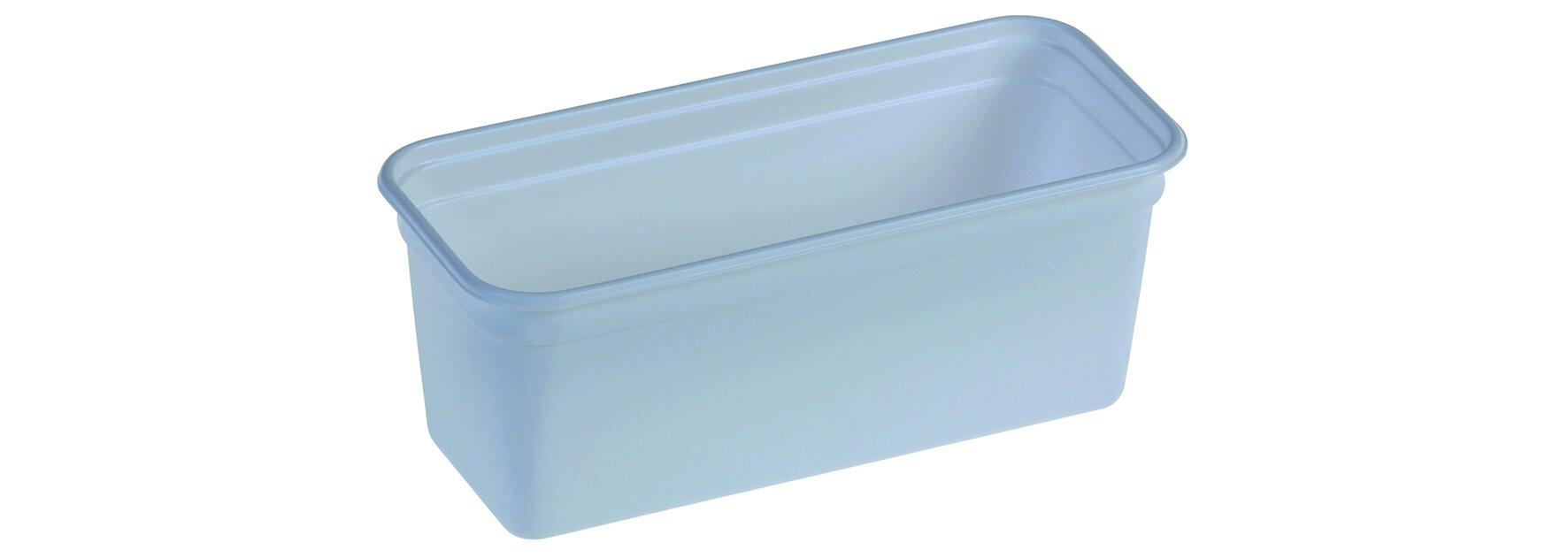 Gobelet à glace PS blanc matt 1L 206x90x81mm