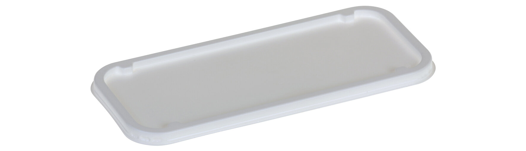 Couvercle PS blanc 206x90mm empilablesur gobelet à glace 1L