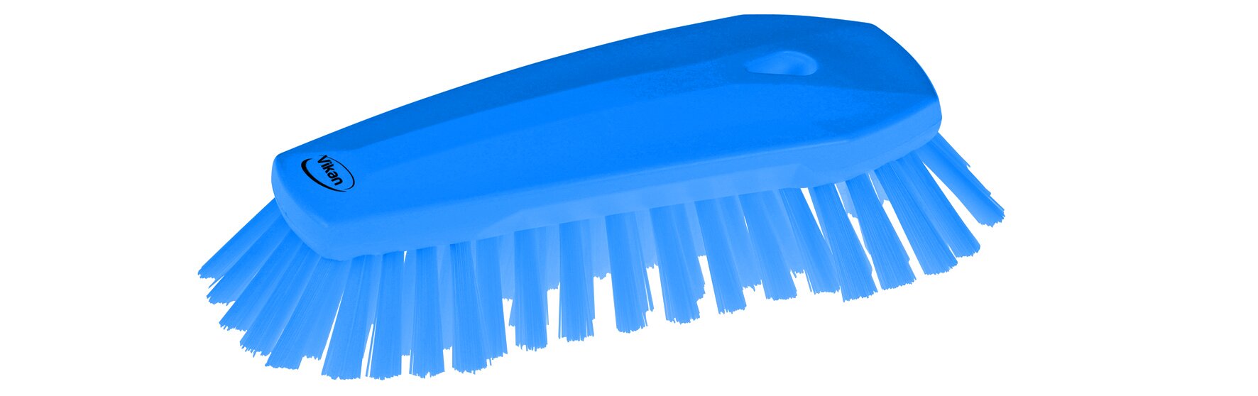 Brosse à main VIkan 24cm, dure PP, polyester bleu