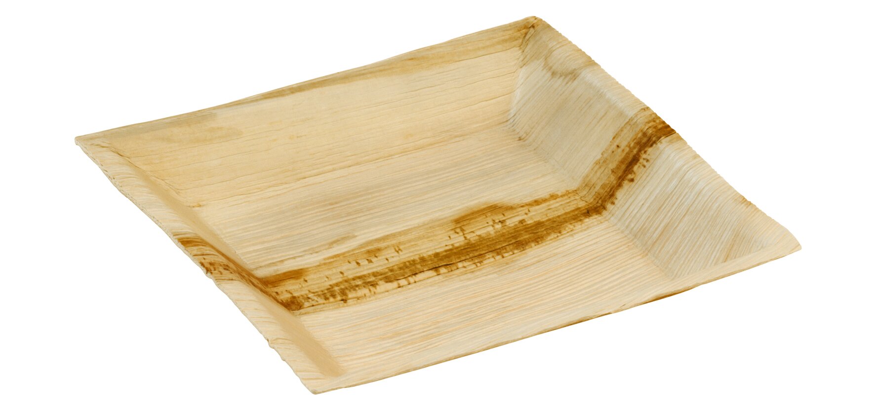 Assiette Cuadra feuille de palmier 180x180x25mm