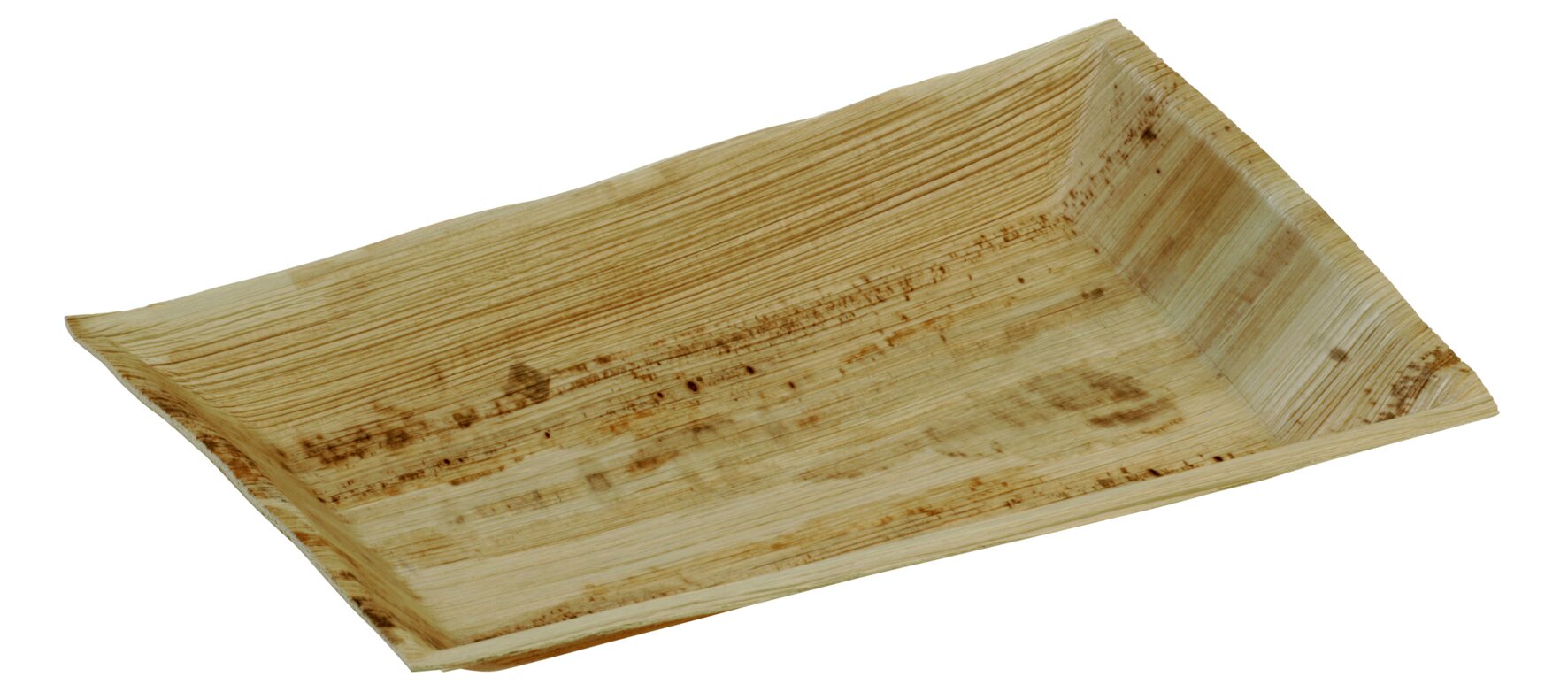 Assiette Cuadra feuille de palmier 250x160x25mm