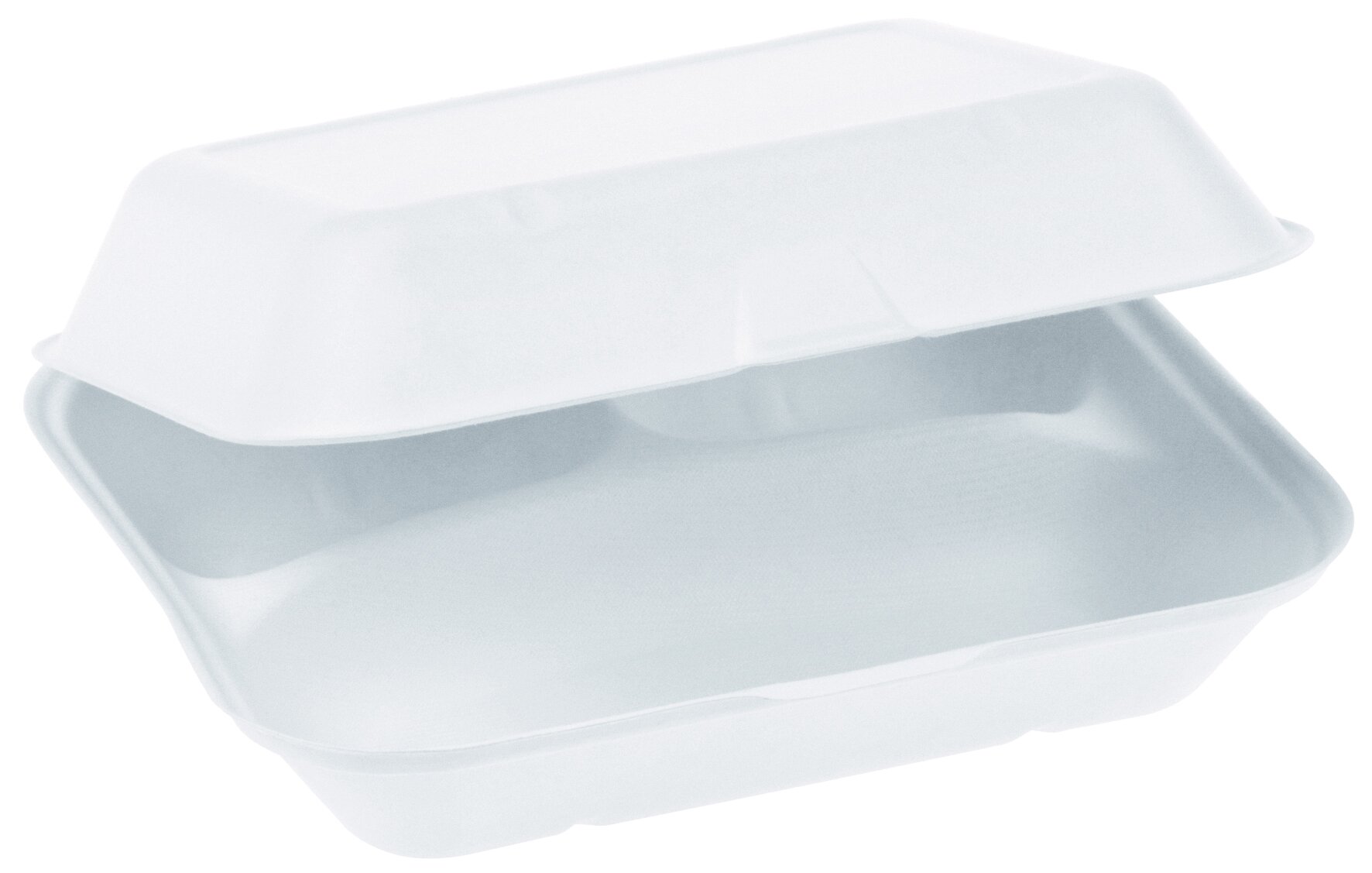 Food Box canne à sucre blanc 3-comp.,130/130/400ml, 235x195x75mm