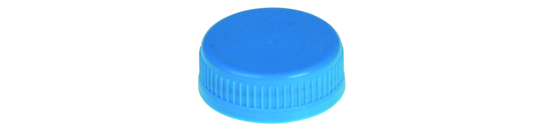 Couvercle HDPE bleu clair Ø38mm, garantie 1re ouverture