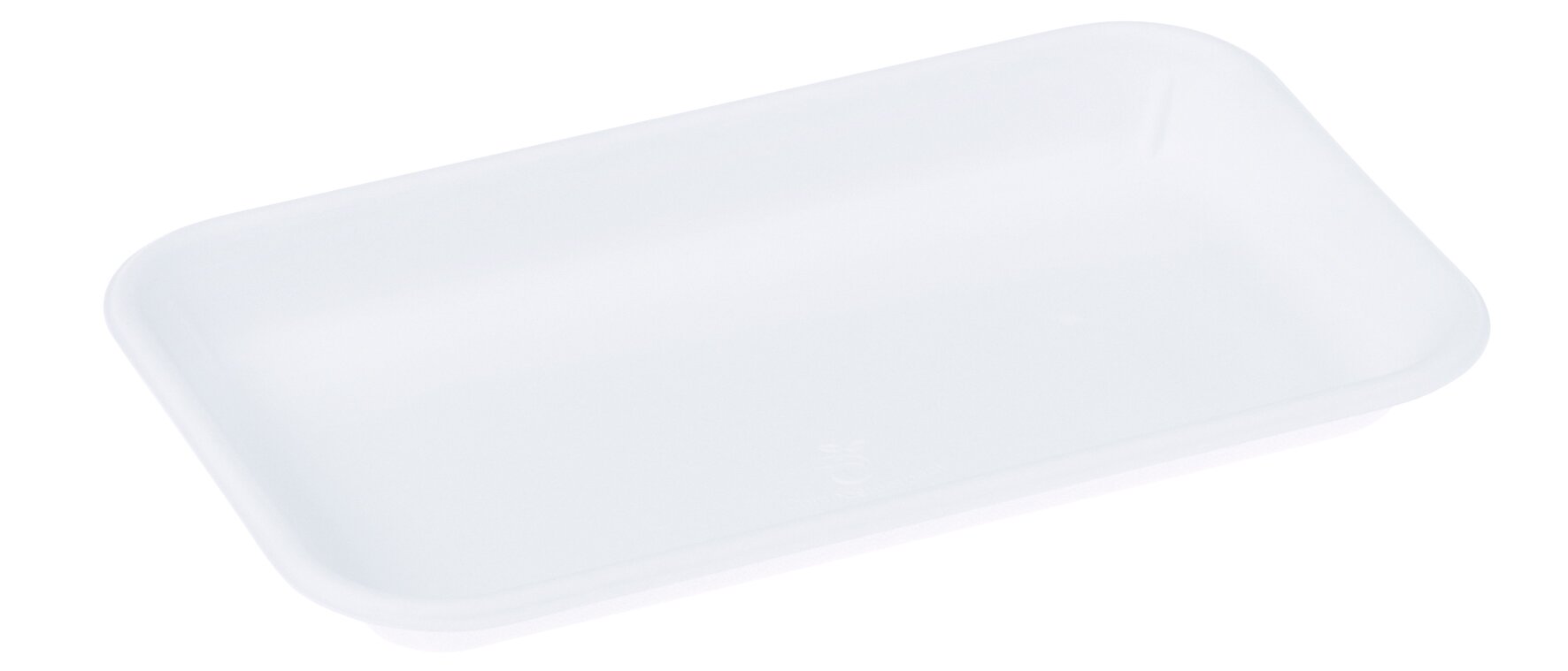 Assiette tray canne à sucre blanc 225x136x22mm