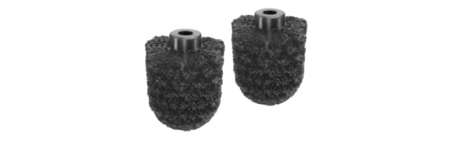 Brosse de rechange, garniture WC PP, noir, avec filetage rotatif