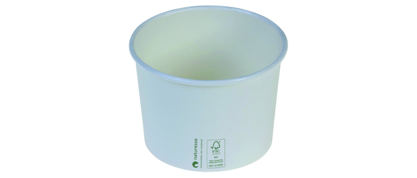 Gobelet à soupe carton/PLA blanc 480ml, Ø115x80mm