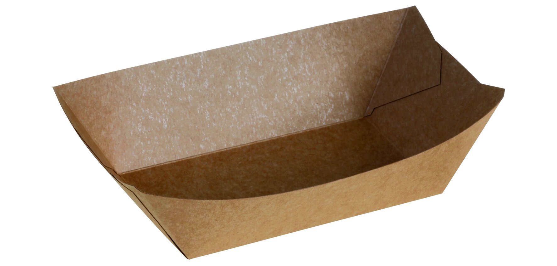 Barquette Bateau Kraft/PE 700ml brun, 135x85x50mm