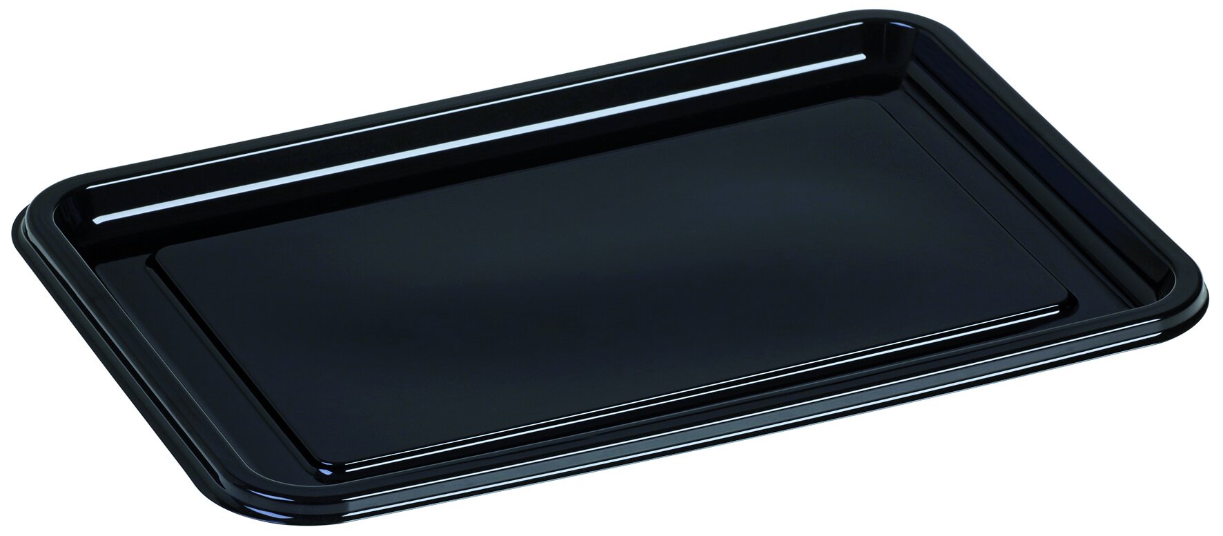 Plat à usage PET noir 304x456mm
