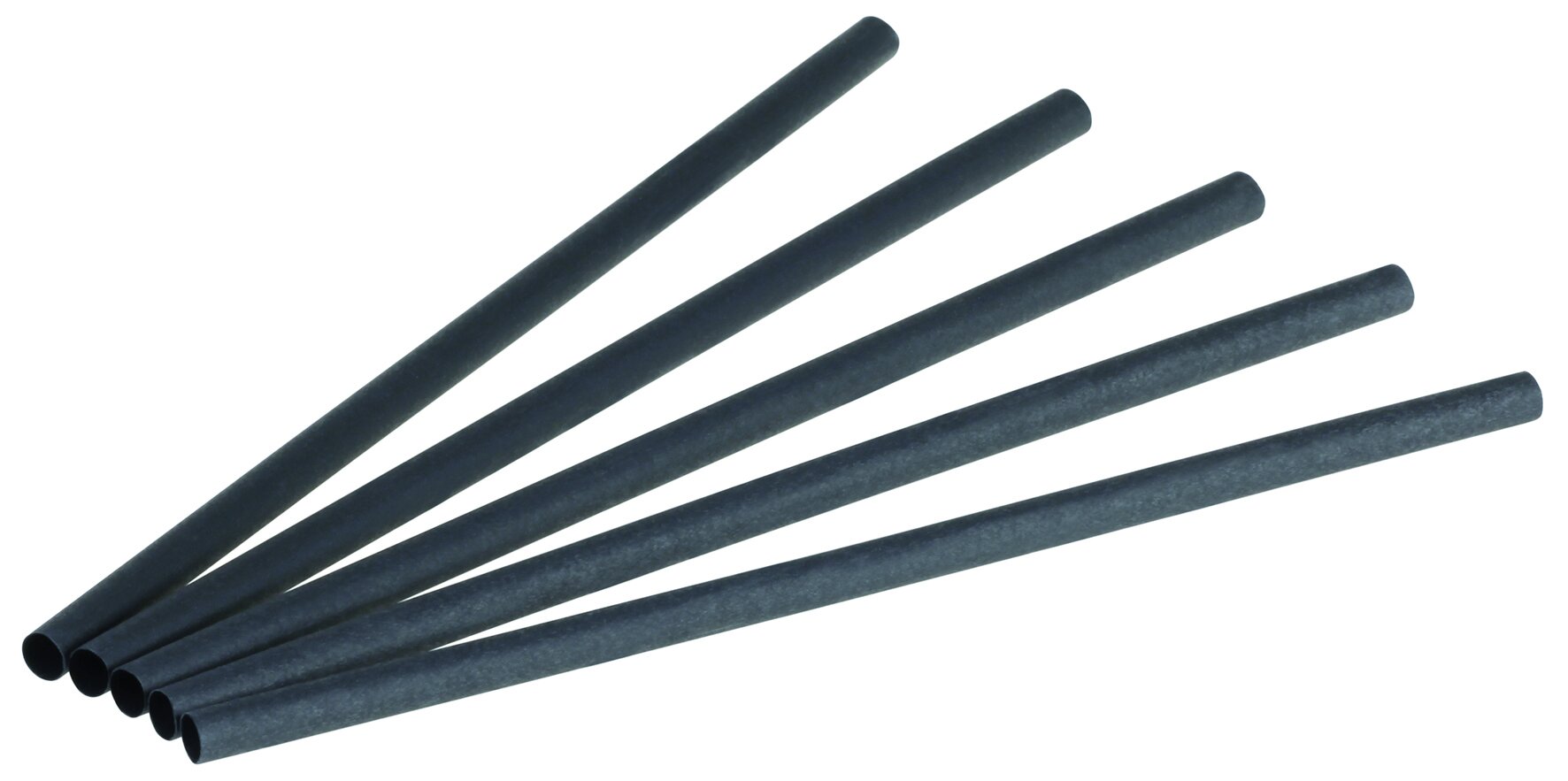 Paille canne à sucre noir Ø8x210mm