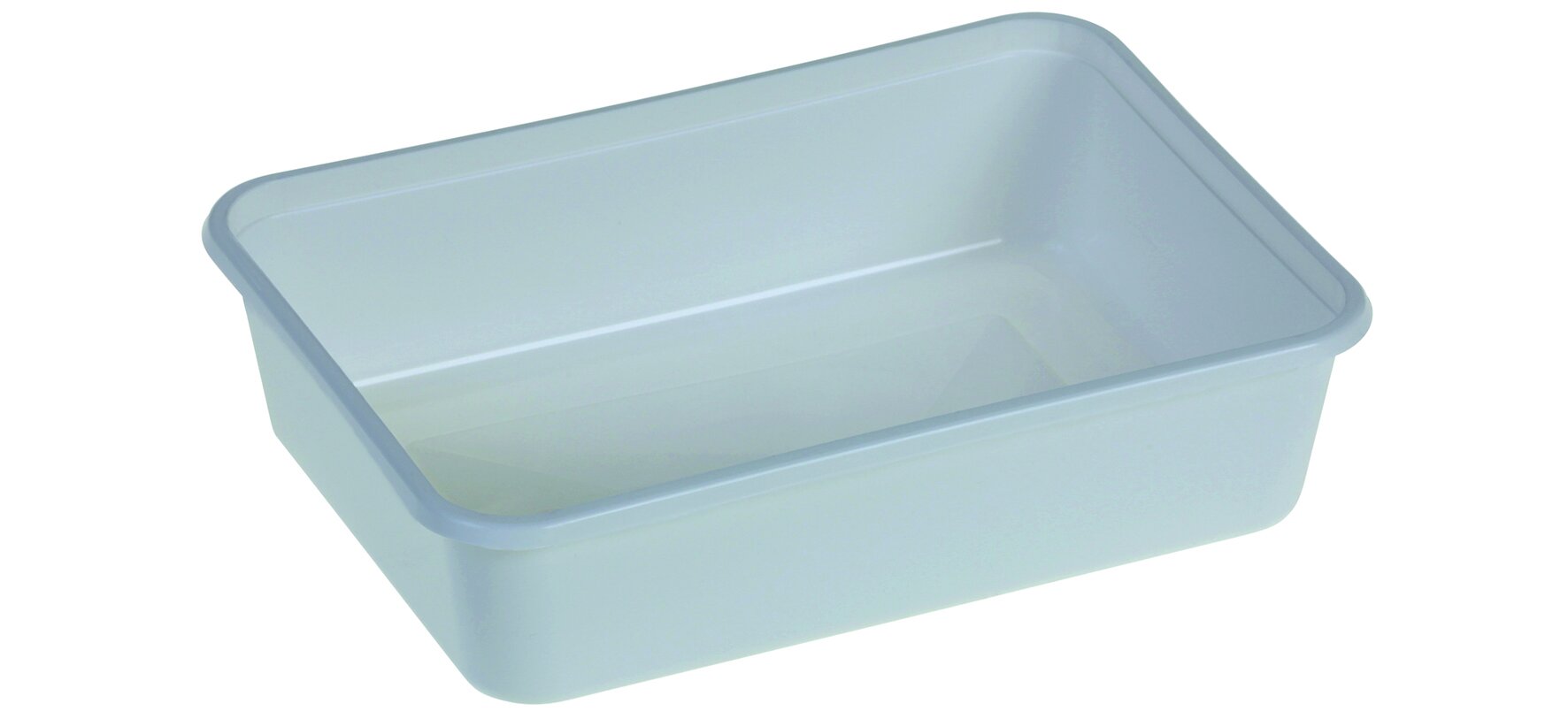 Boîte rect. PP 750ml blanche 135x183x45mm
