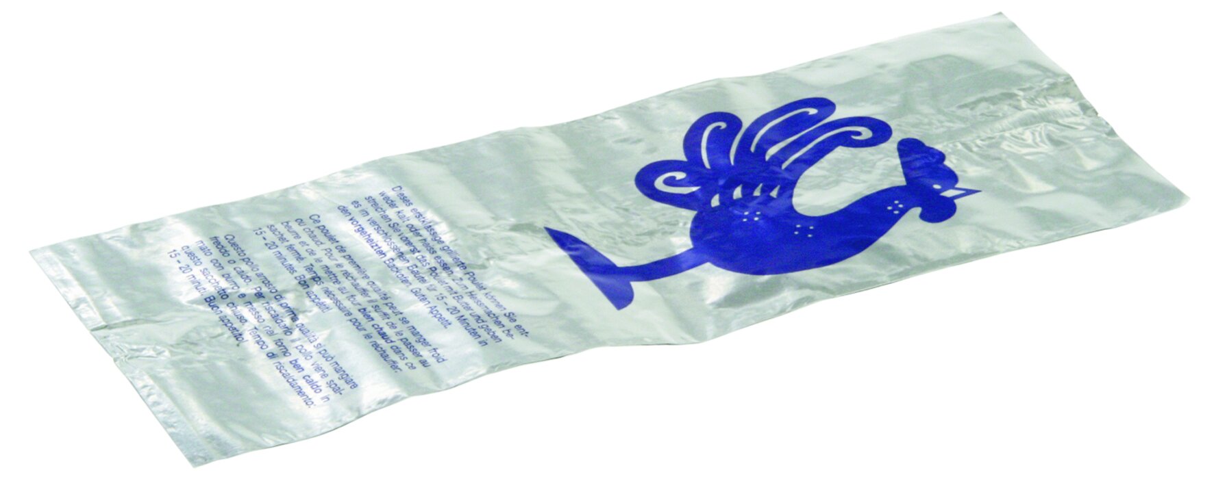 Sac en alu pour poulet argent 12x30+9cm